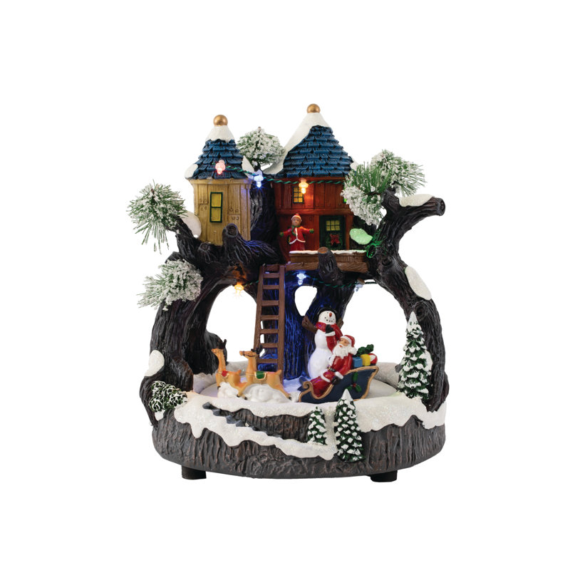 The Holiday Aisle® Christmas Village Light Up Tree House Wayfair